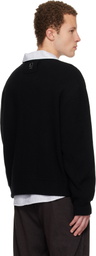 WOOYOUNGMI Black Henley Neck Cardigan