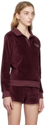 Sporty & Rich Burgundy SR Sport Polo