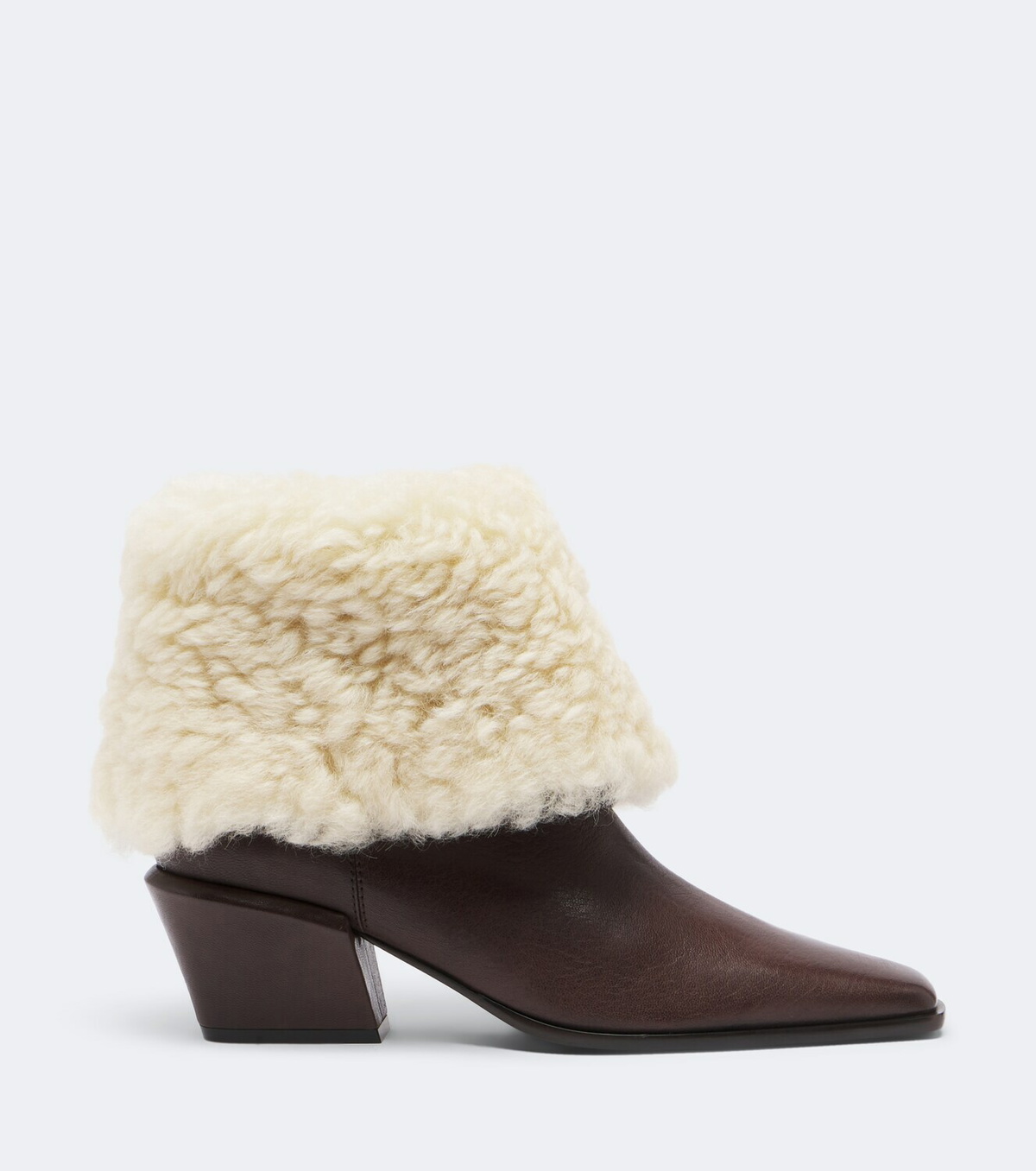 Paris Texas Bettina leather and shearling ankle boots