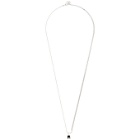 WWW.WILLSHOTT Silver and Onyx Faceted Charm Necklace