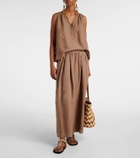 Velvet Linda linen maxi skirt