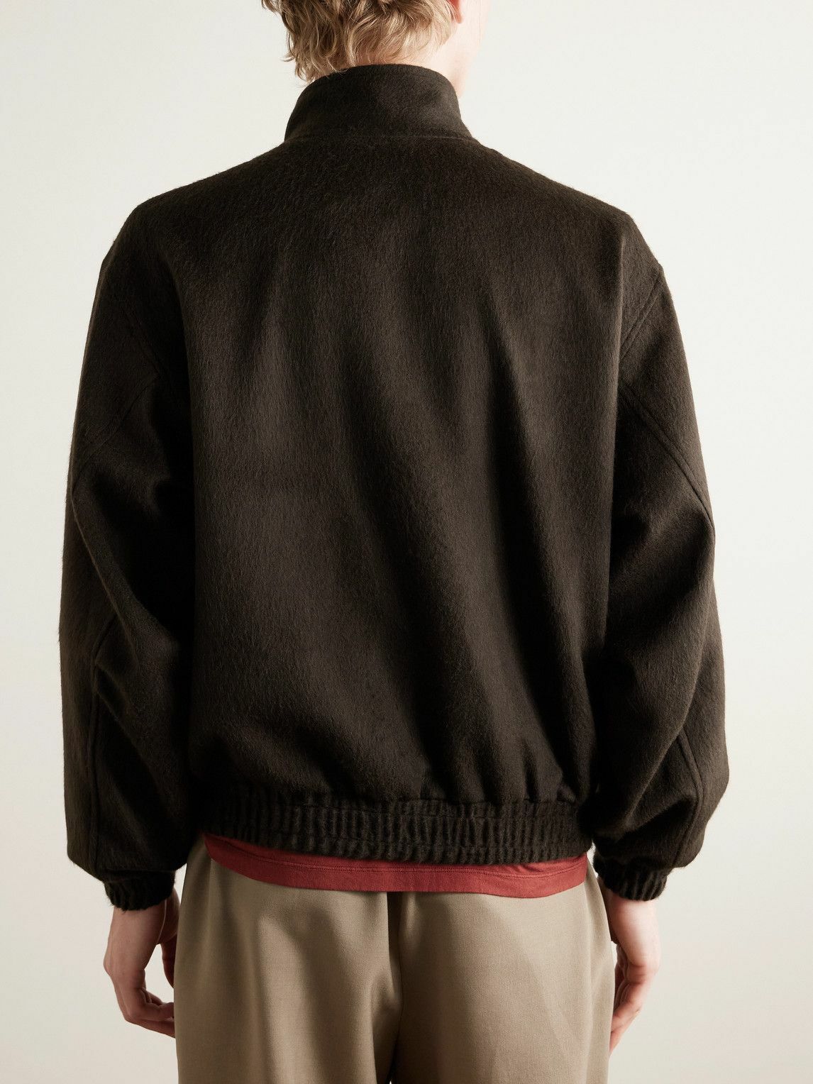 Auralee - Camel Hair-Flannel Blouson Jacket - Brown Auralee