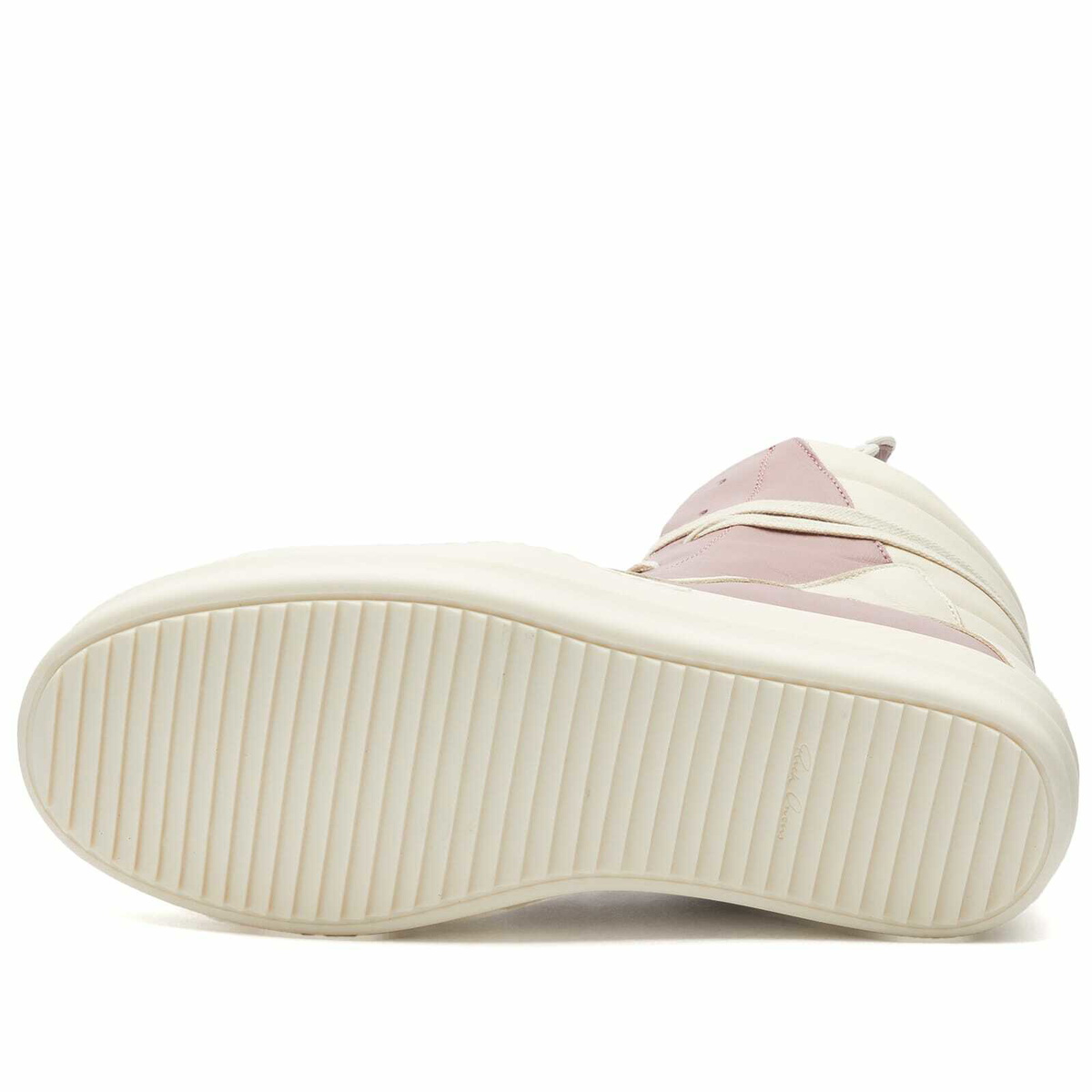 Rick Owens Men's Geobasket Sneakers in Dusty Pink/Milk Rick Owens