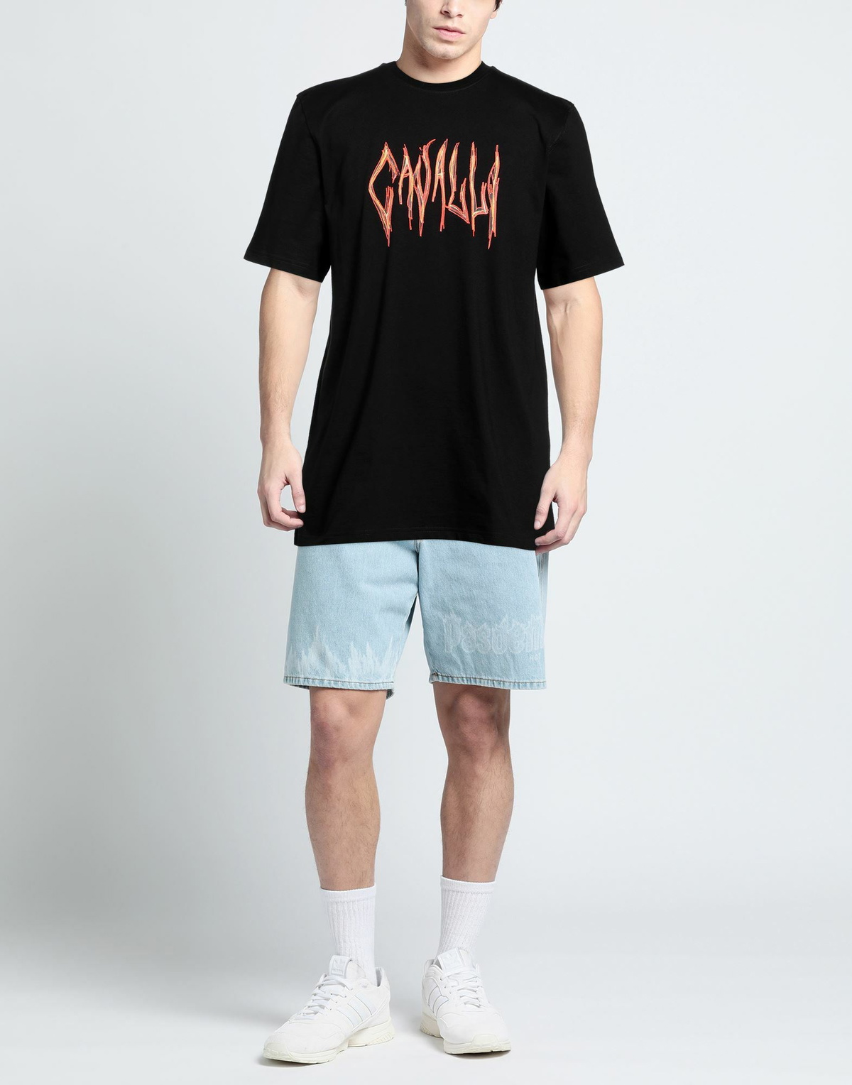 Roberto Cavalli Mens T-shirt in Black
