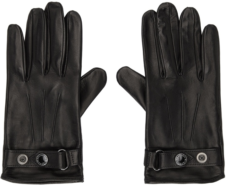 Photo: Alexander McQueen Black & Silver Leather New Biker Gloves