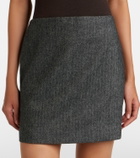 Blazé Milano Coci herringbone wool-blend miniskirt