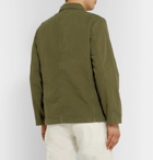 Universal Works - Baker Garment-Dyed Cotton-Canvas Chore Jacket - Green