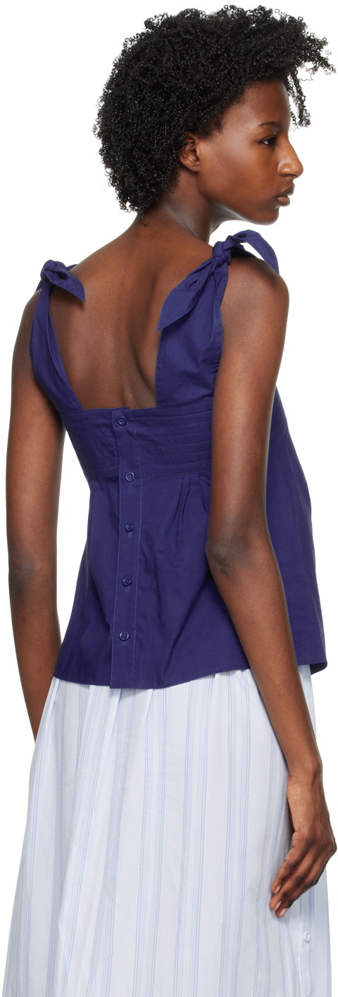 See by Chloé Blue Bow Tank Top