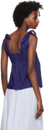 See by Chloé Blue Bow Tank Top