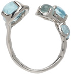 Alan Crocetti SSENSE Exclusive Silver Topaz Droplet Ring