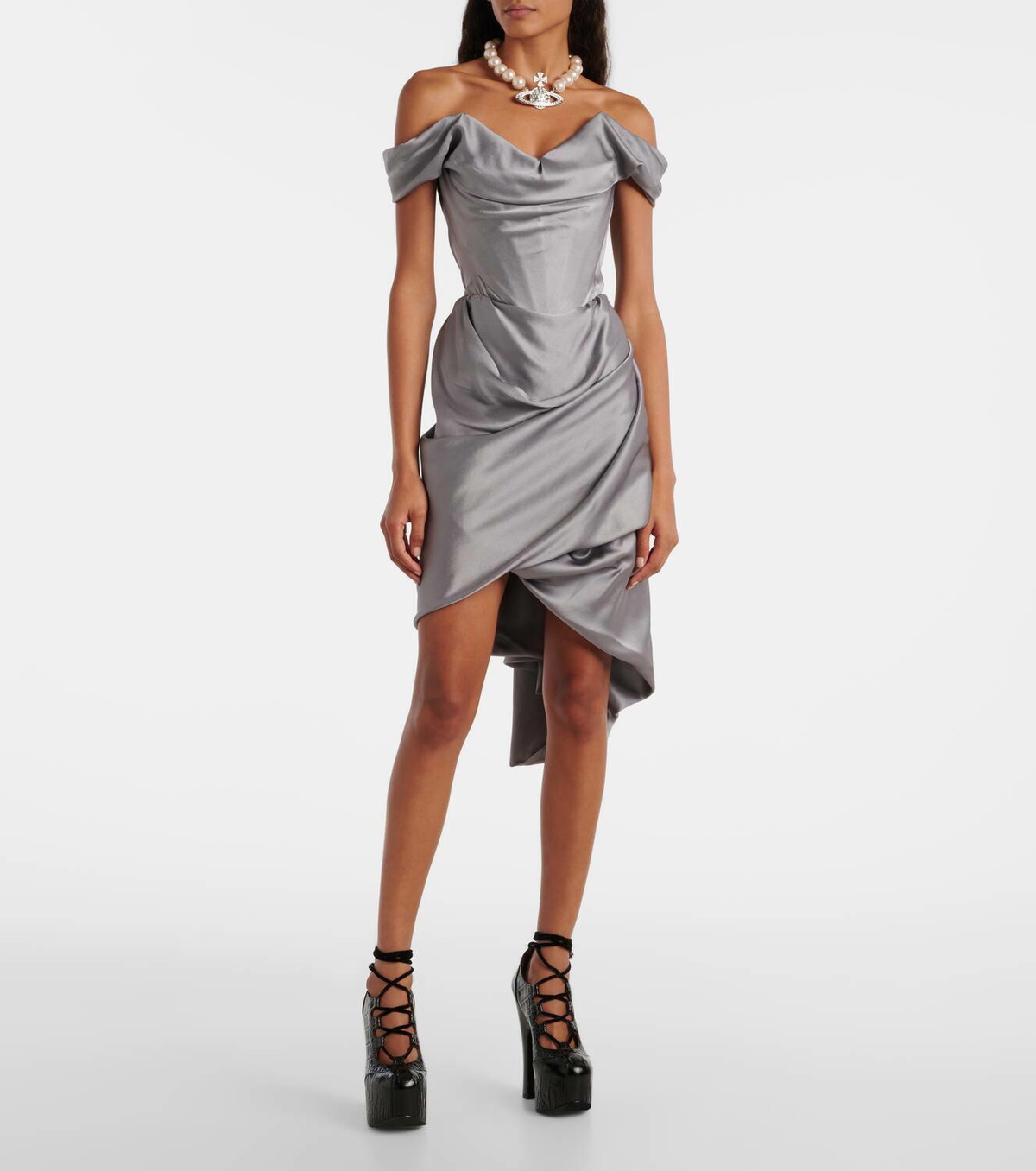 white fit and flare dress White Fit And Flare Dress Mini Eyelet Fabric main image 1