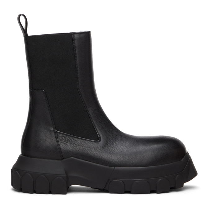 Rick Owens Black Beetle Bozo Tractor Boots Rick Owens