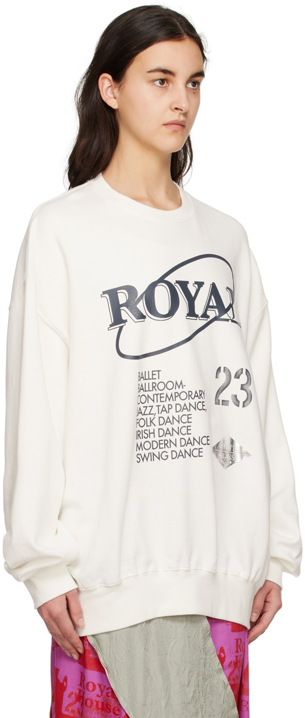 OPEN YY White Royal Letter Sweatshirt