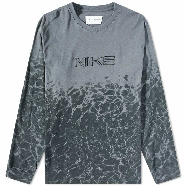 Photo: Nike Men's Long Sleeve Kukini T-Shirt in Iron Grey/Black