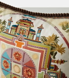Etro Embroidered cotton cushion