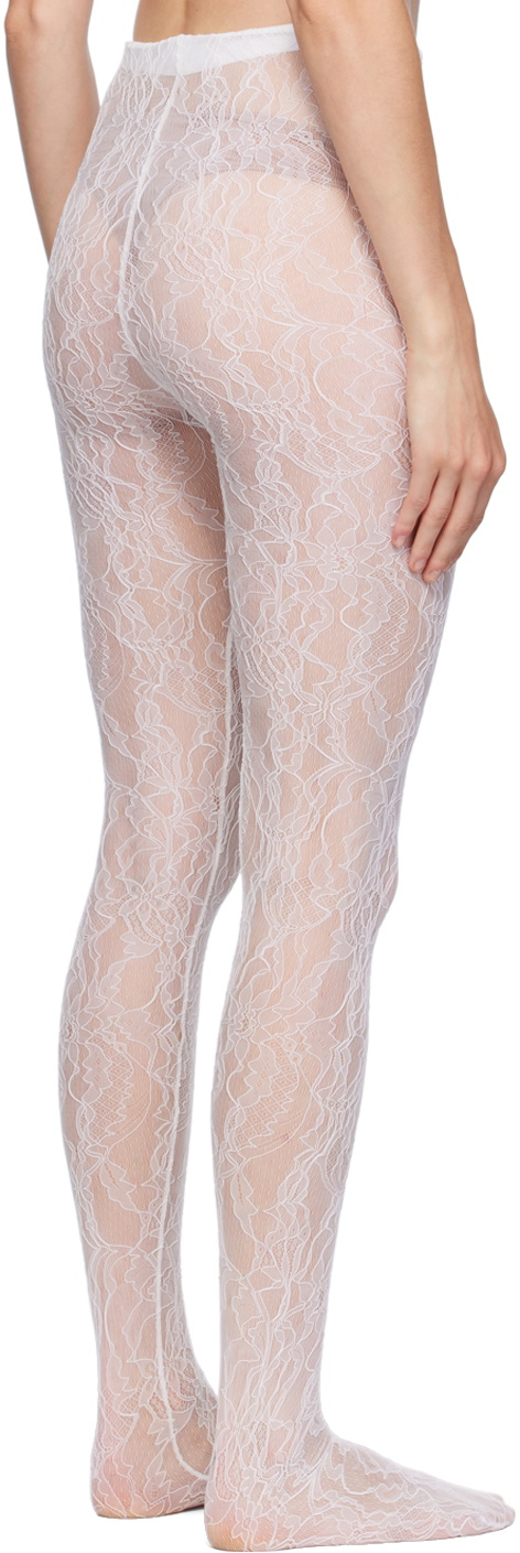 WARDROBE.NYC White Lace Tights