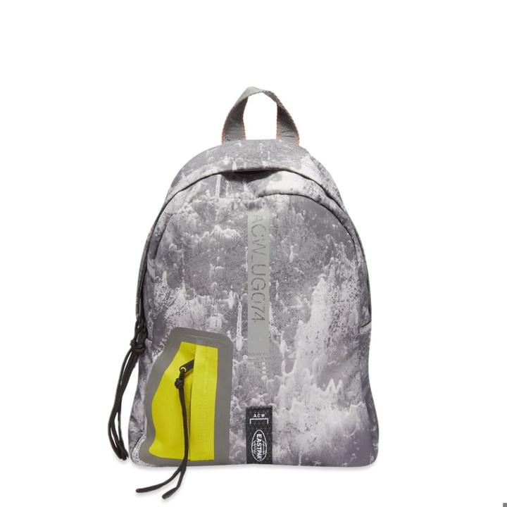 Photo: A-COLD-WALL* x Eastpak Mini Backpack in Lime/Light Grey