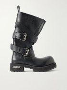 Balenciaga - Venom Buckled Leather Boots - Black