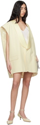 MM6 Maison Margiela Off-White Satin Lapel Vest