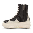 D.Gnak by Kang.D White and Black Curved High-Top Sneakers