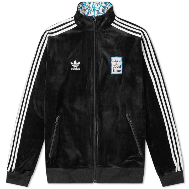 Photo: Adidas x Have A Good Time Velour Track Top Black