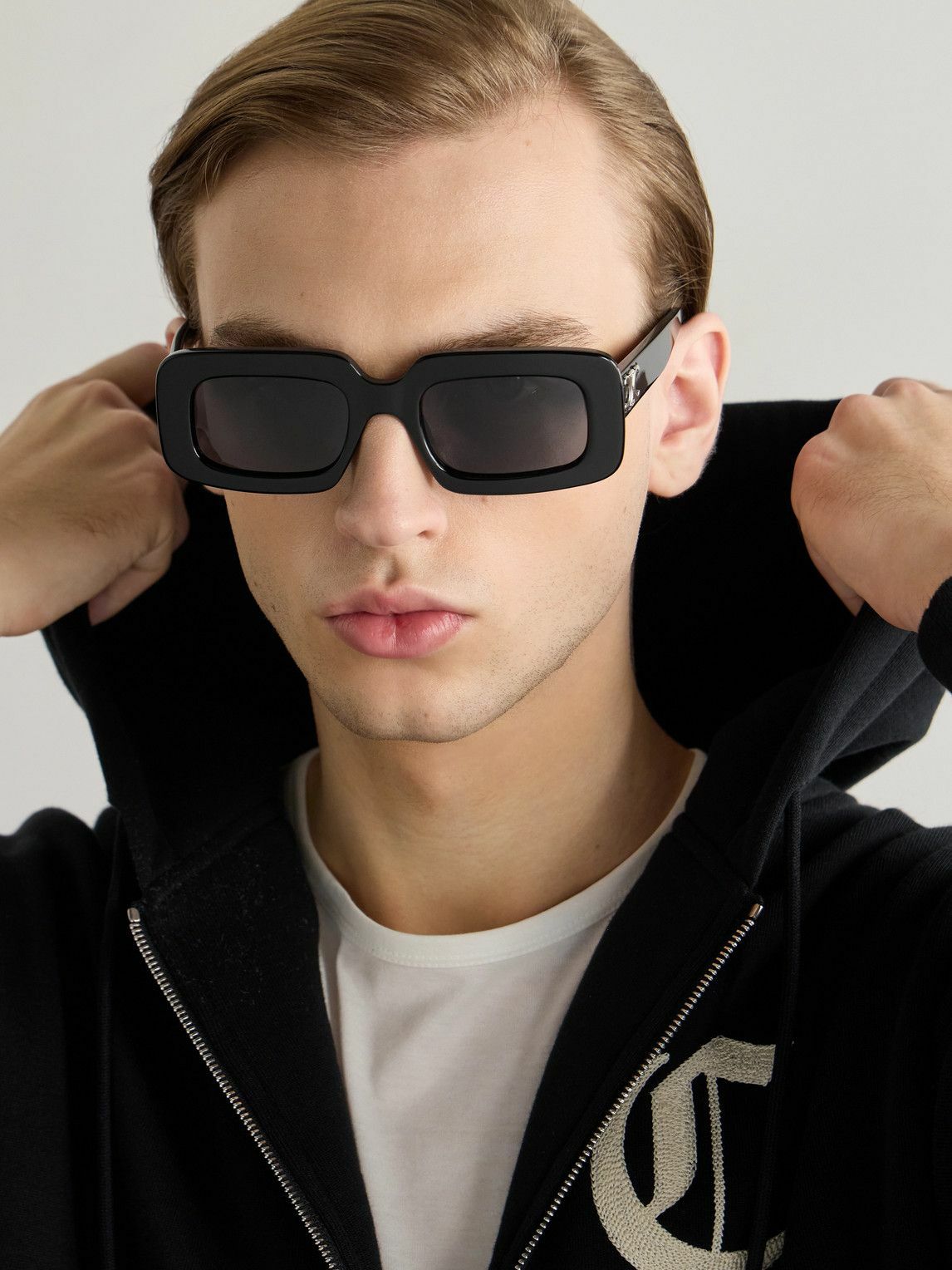 CELINE - Rectangular-Frame Acetate Sunglasses