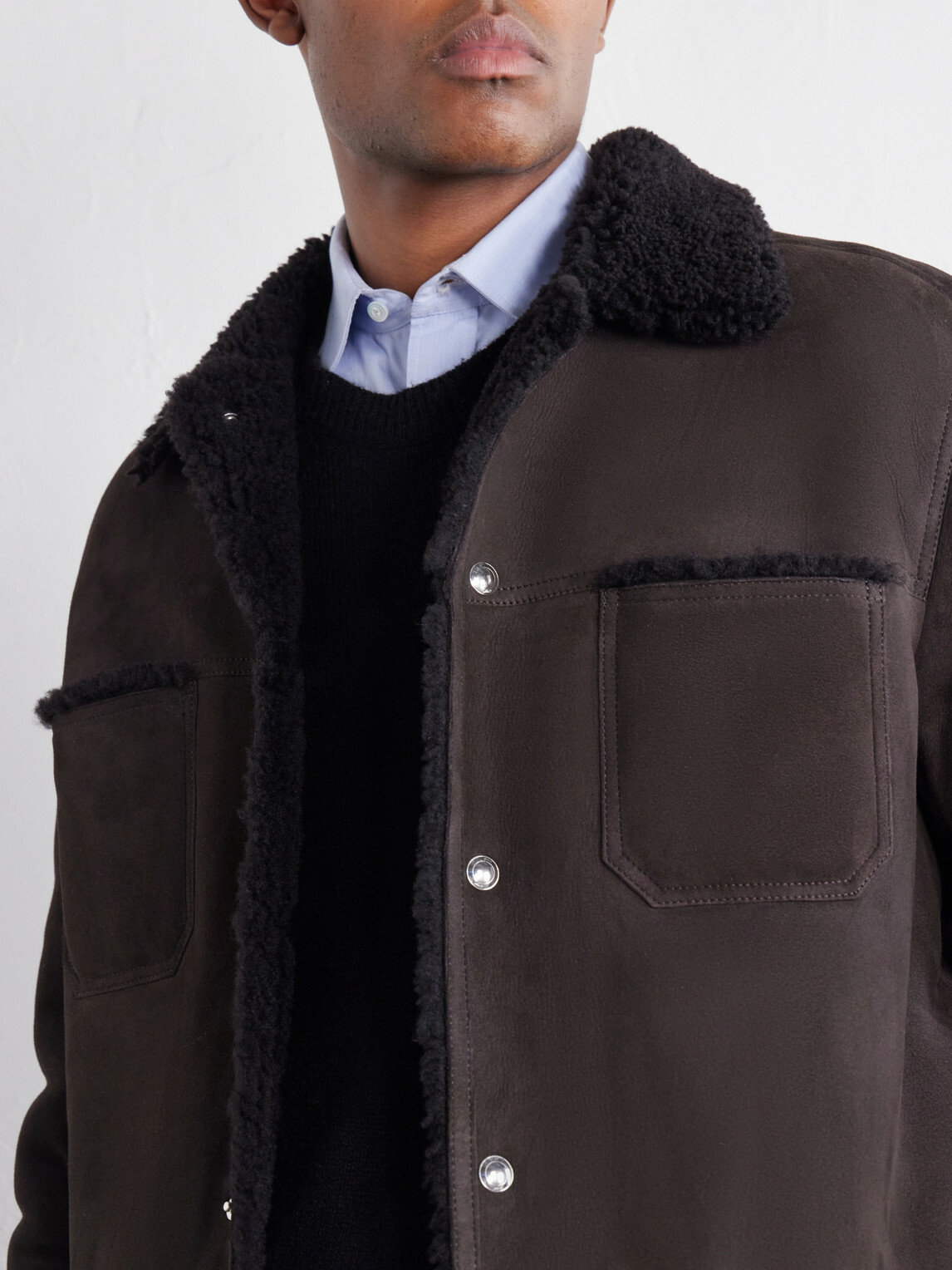 Mr P. - Shearling Jacket - Brown