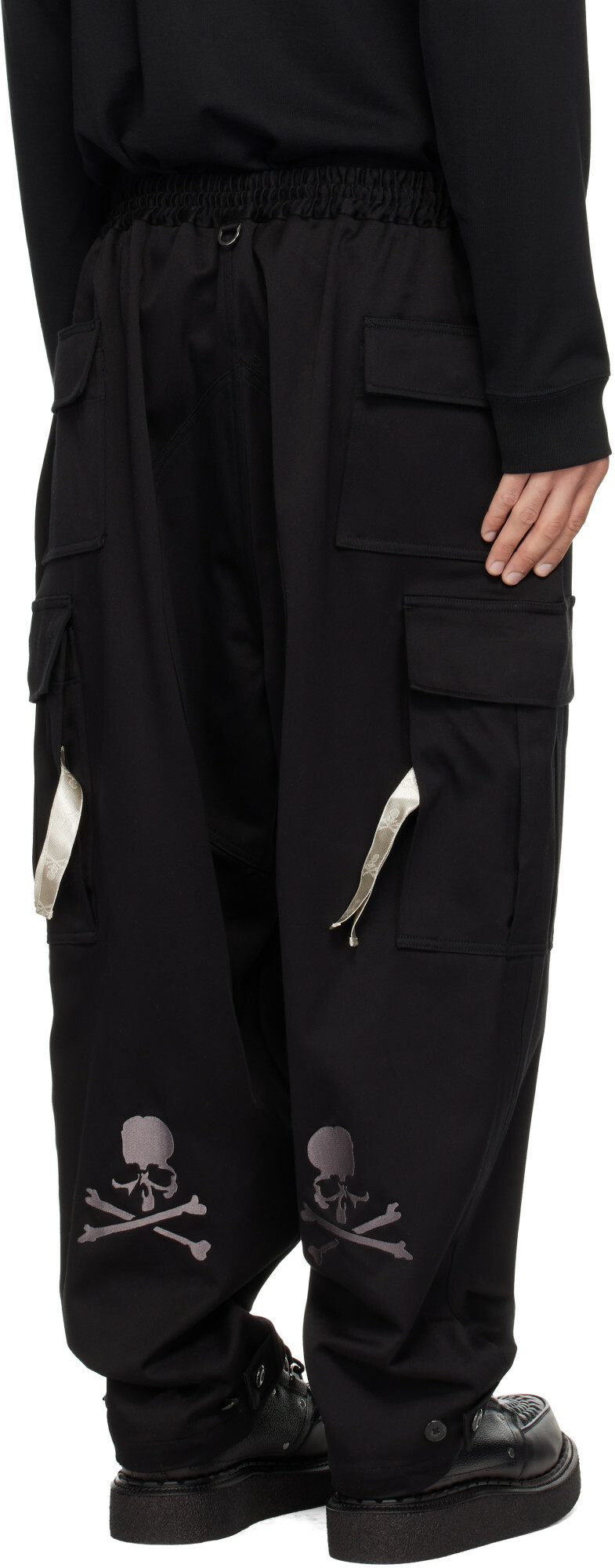 mastermind JAPAN Black Wide Cargo Pants