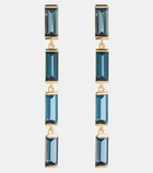 Aliita Deco Maxi 9kt gold drop earrings with topaz