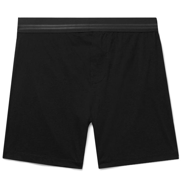 Photo: JAMES PERSE - Relaxed Elevated Lotus Jersey Boxer Briefs - Black