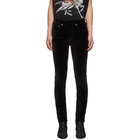 Neil Barrett Black Velvet Skinny Jeans