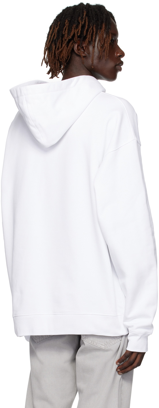 Moschino White Printed Hoodie