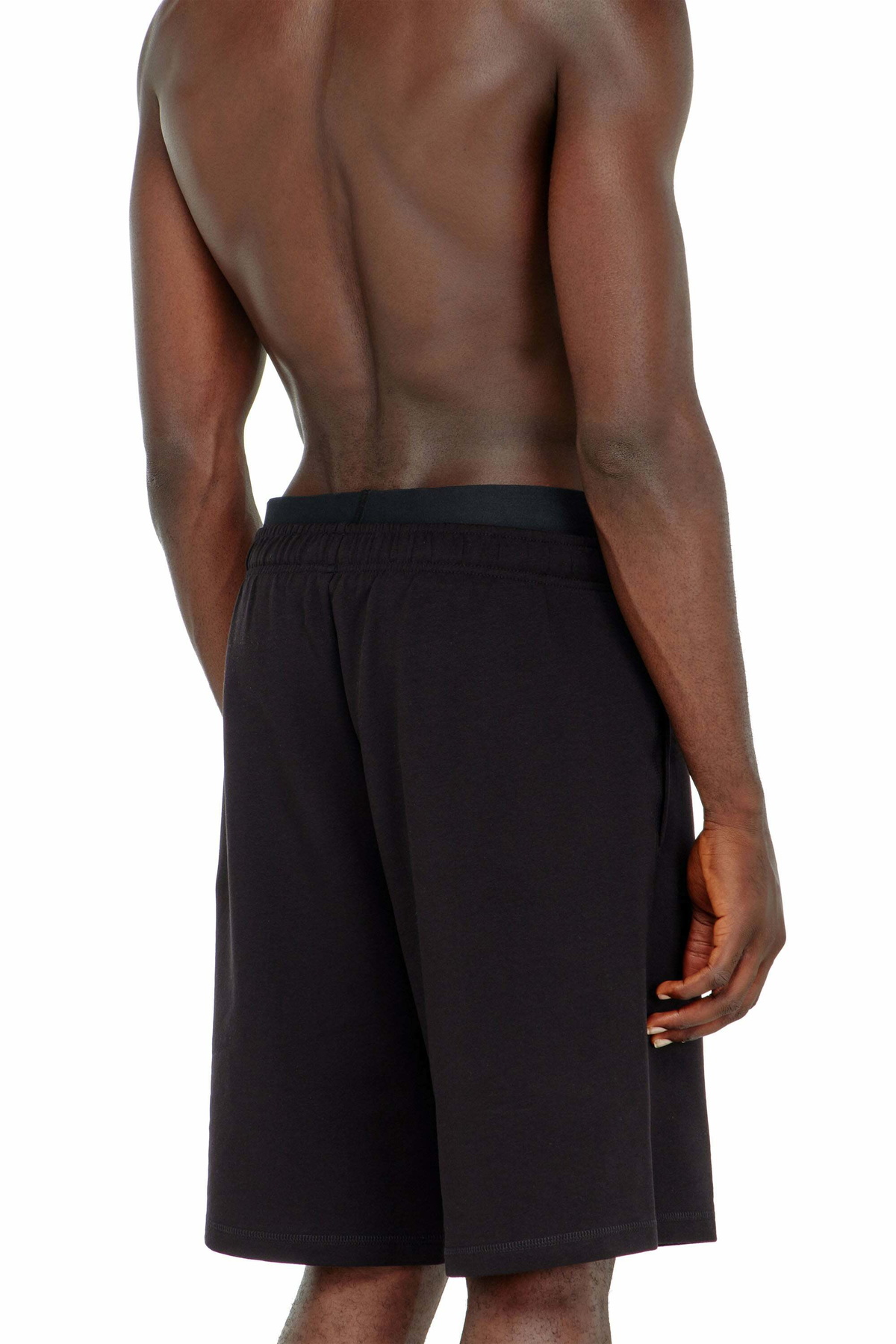 Diesel Cotton shorts with Diesel logo waistband - Pants - Man -