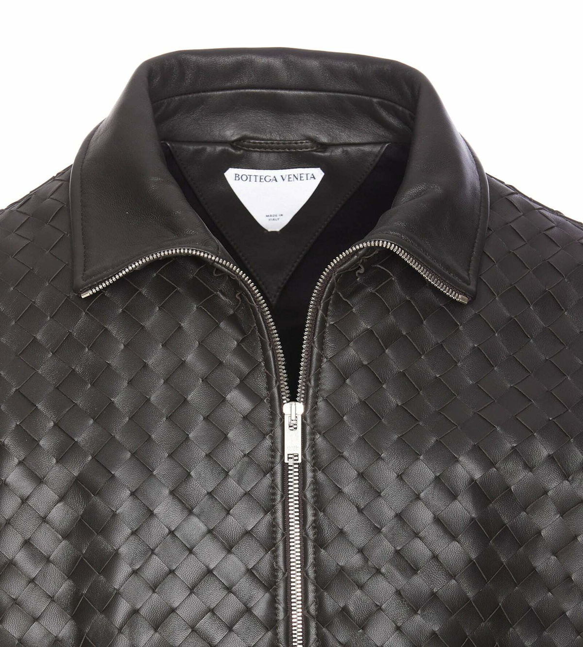 ジャケット・アウター Bottega Venneta Leather Zip Hoodie Bottega Veneta Leather jacket with nylon hood Bottega Veneta