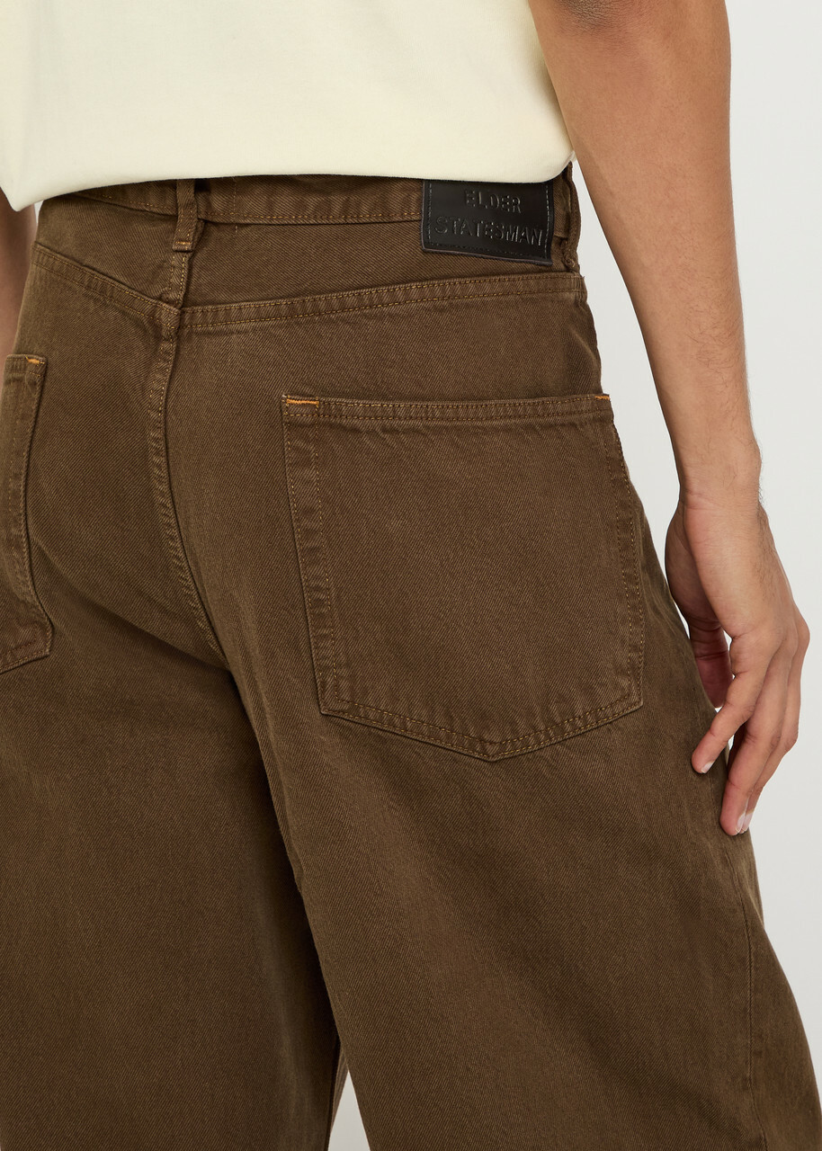 The Elder Statesman Hunter Wide-leg Jeans Brown