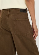 The Elder Statesman Hunter Wide-leg Jeans Brown