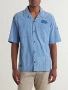Corridor - Patchwork Cotton Shirt - Blue