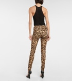 Junya Watanabe - Leopard-print velvet leggings