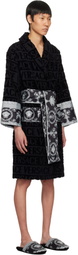 Versace Underwear Black 'I Heart Baroque' Bathrobe