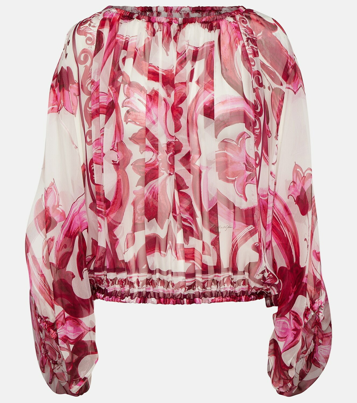 Dolce&Gabbana Printed silk chiffon blouse
