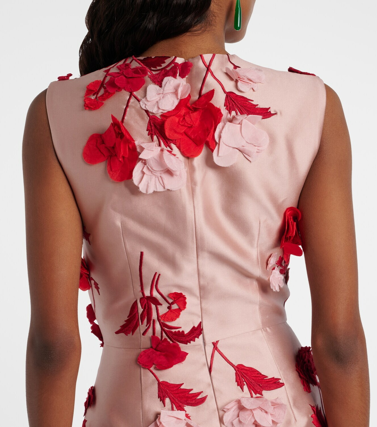 Erdem Floral-appliqué cocktail dress
