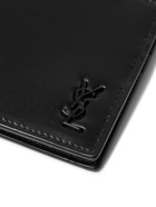 SAINT LAURENT - Logo-Appliquéd Leather Wallet with Money Clip - Black