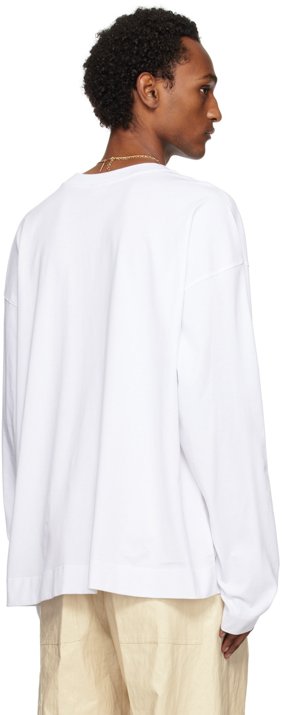 Dries Van Noten White Loose-Fit Long Sleeve T-Shirt Dries Van Noten