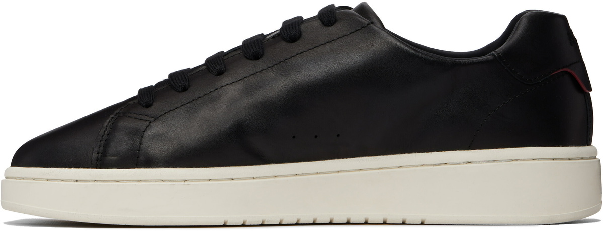 Hugo Black Logo Nappa Leather Sneakers