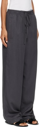 LE17SEPTEMBRE Gray Silky Drawstring Trousers