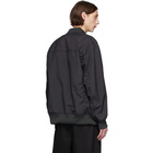 Comme des Garcons Homme Reversible Grey Wool Stripe Bomber Jacket