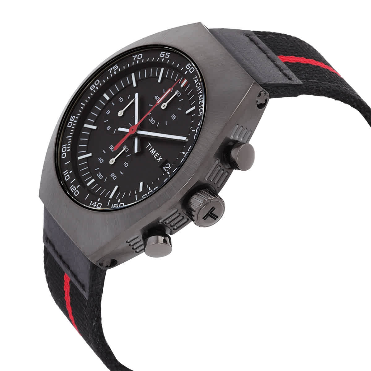 Timex Legacy Tonneau Chronograph Quartz Black Dial Mens Watch TW2W50200