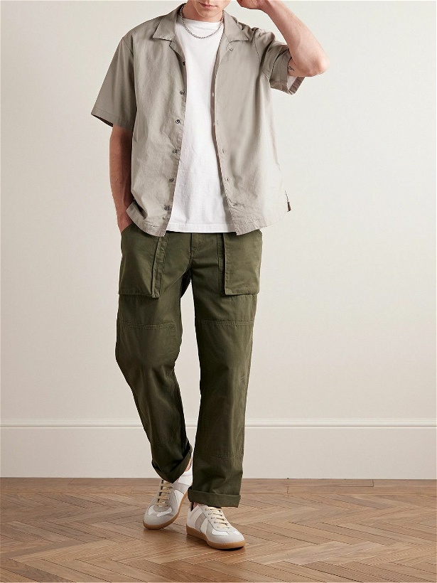 Photo: James Perse - Convertible-Collar Cotton Shirt - Neutrals