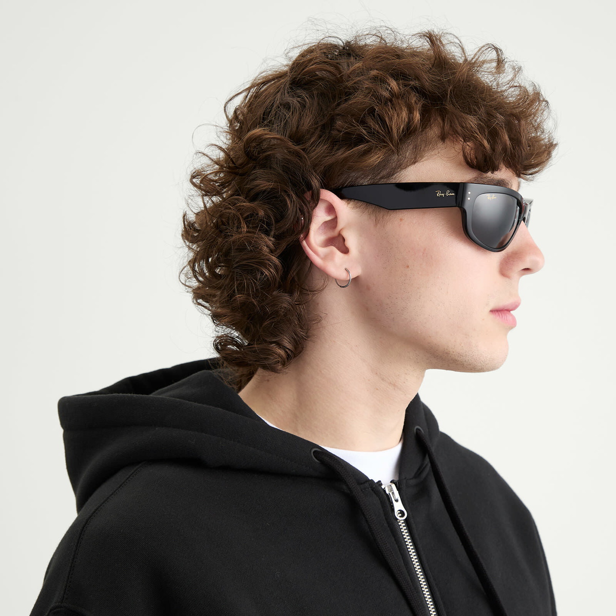 Ray-Ban x A$AP Rocky Mega Balorama Sunglasses in Black/Dark Grey 