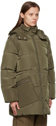 GANNI Khaki Oversized Puffer Jacket